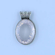925 Sterling Silver Rose Quartz Pendant