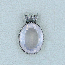 925 Sterling Silver Rose Quartz Pendant