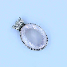 925 Sterling Silver Rose Quartz Pendant