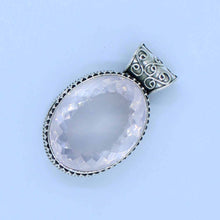 925 Sterling Silver Rose Quartz Pendant