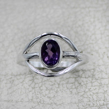 Elegant Oval Gemstone Silver Ring – Multicolor Gemstone Statement Ring