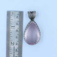 925 Silver Rose Quartz Pendant