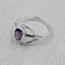 Elegant Oval Gemstone Silver Ring – Multicolor Gemstone Statement Ring