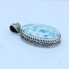 Blue Larimar Designer Silver Pendant