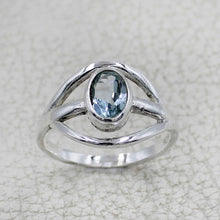 Elegant Oval Gemstone Silver Ring – Multicolor Gemstone Statement Ring