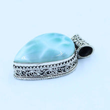 Designer Sterling Silver Larimar Pendant