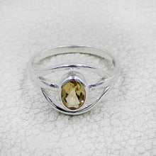Elegant Oval Gemstone Silver Ring – Multicolor Gemstone Statement Ring