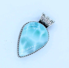 Designer Sterling Silver Larimar Pendant