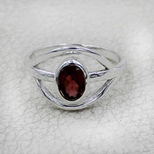 Elegant Oval Gemstone Silver Ring – Multicolor Gemstone Statement Ring