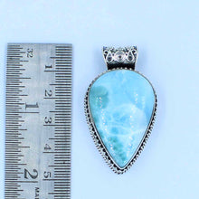 925 Silver Designer Larimar Pendant
