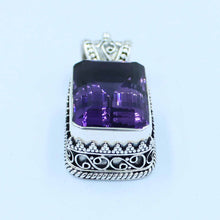 Purple Amethyst Sterling Silver Pendant
