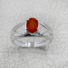 925 Sterling Silver Oval Gemstone Ring Openwork Design