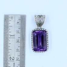 Purple Amethyst Sterling Silver Pendant