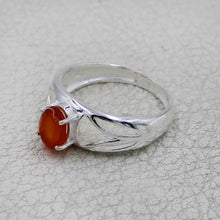 925 Sterling Silver Oval Gemstone Ring Openwork Design