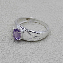 925 Sterling Silver Oval Gemstone Ring Openwork Design