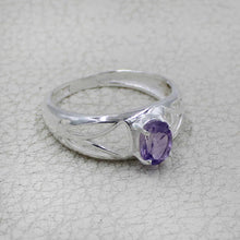 925 Sterling Silver Oval Gemstone Ring Openwork Design