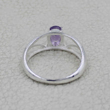 925 Sterling Silver Oval Gemstone Ring Openwork Design