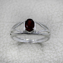 925 Sterling Silver Oval Gemstone Ring Openwork Design