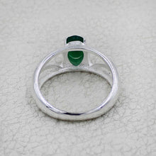 925 Sterling Silver Oval Gemstone Ring Openwork Design