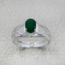 925 Sterling Silver Oval Gemstone Ring Openwork Design