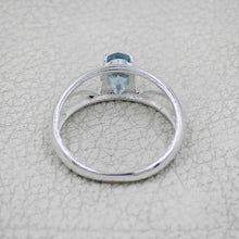925 Sterling Silver Oval Gemstone Ring Openwork Design