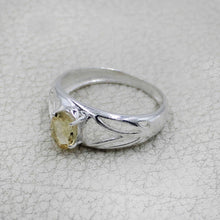 925 Sterling Silver Oval Gemstone Ring Openwork Design