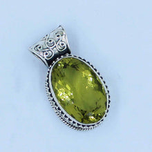 Lemon Quartz Silver Pendant