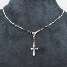 Silver Heart & Cross Pendant Necklace – Faith Inspired Dainty Chain