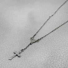 Silver Heart & Cross Pendant Necklace – Faith Inspired Dainty Chain
