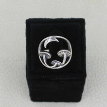 Sterling Silver Mushroom & Crescent Moon Fantasy Ring