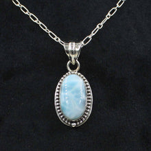 Larimar Oval Cabochon Pendant