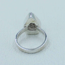 Smoky Quartz Leaf Shape Silver Ring