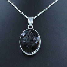 Smoky Quartz Carved Silver Pendant