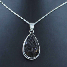 Smoky Quartz Carved Sterling Silver Pendant