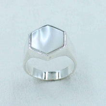 White Pearl Signet Ring - Pearl Sterling Silver Jewelry