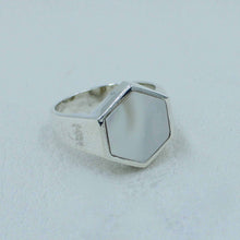 White Pearl Signet Ring - Pearl Sterling Silver Jewelry