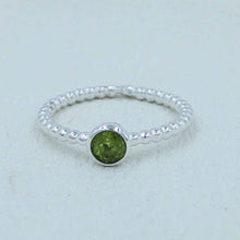Peridot Birthstone Silver Ring