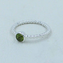 Peridot Birthstone Silver Ring