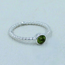 Peridot Birthstone Silver Ring