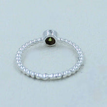 Peridot Birthstone Silver Ring