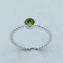 Peridot Birthstone Silver Ring
