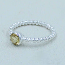 Natural Citrine Silver Ring