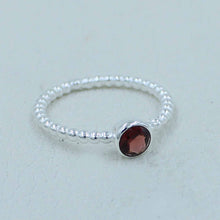 Garnet Sterling Silver Ring