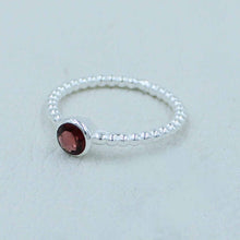Garnet Sterling Silver Ring