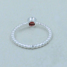 Garnet Sterling Silver Ring