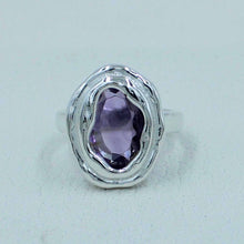 Amethyst Sterling Silver Designer Ring