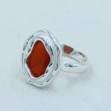 Unique Designer Carnelian Sterling Silver Ring