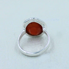 Unique Designer Carnelian Sterling Silver Ring