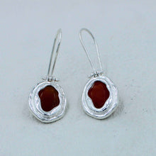 Red Onyx Sterling Silver Earrings
