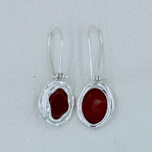Red Onyx Sterling Silver Earrings
